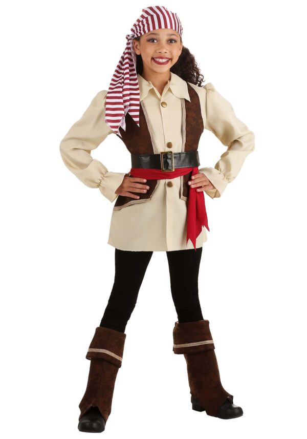 Girl's Cavalier Buccaneer Costume | Girl's Pirate Costumes