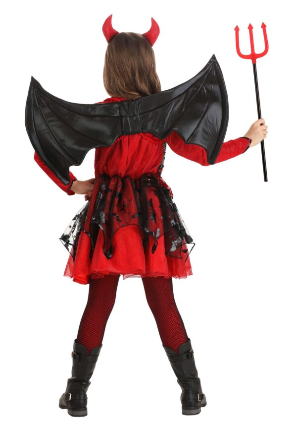 Sparkling Devil Girl's Costume Dress - Image 6