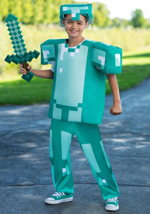 Deluxe Minecraft Armor Costume for Kids - Image 2