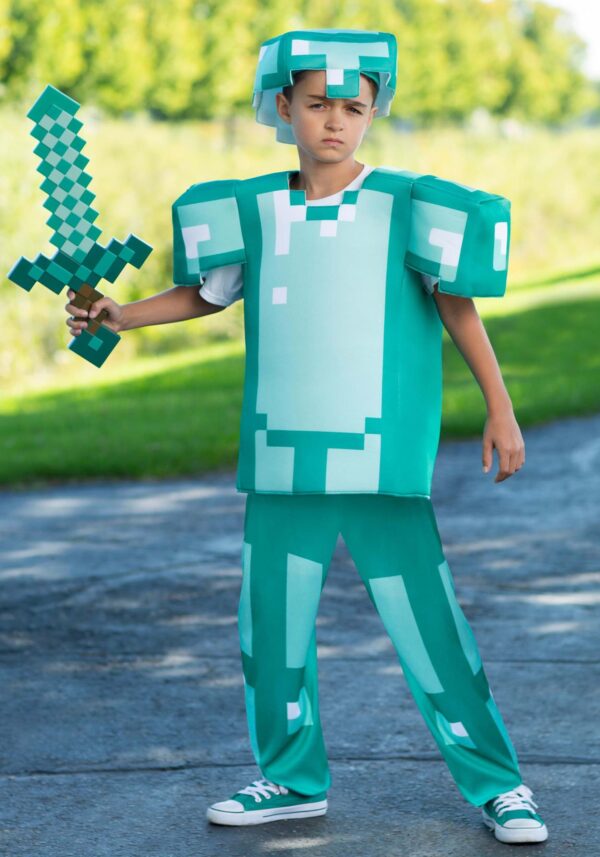 Deluxe Minecraft Armor Costume for Kids - Image 3