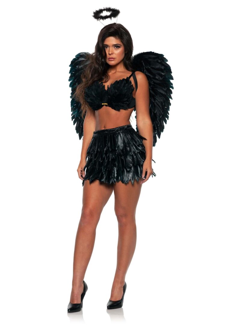 womens-dark-angel-feather-skirt-and-top