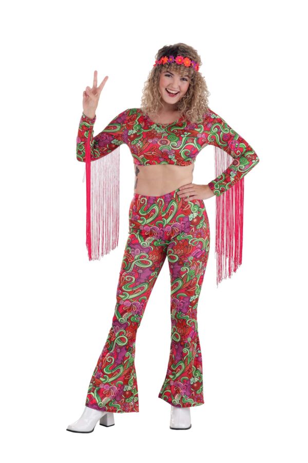 Womens World Peace Hippie Costume | 70s Costumes Women - Image 3