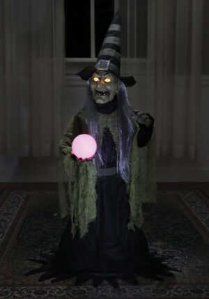 3FT Animated Fortune Teller Witch Prop Decoration | Witch Decorations