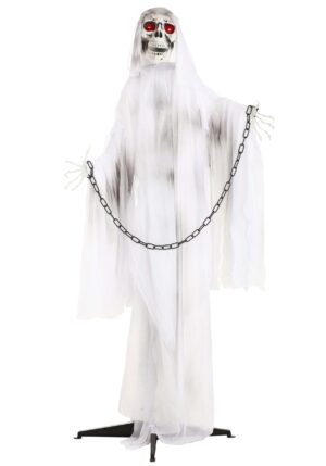 5.5FT Chained Skeleton Ghost Animated Decoration - Scream Saver | Ghost Decorations