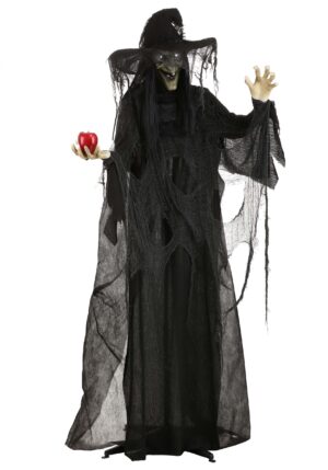 5.8FT Standing Black Witch Animated Decoration - Scream Saver | Witch Decorations