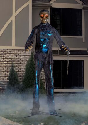 12FT Lighted Zombie Decoration | Halloween Animatronics