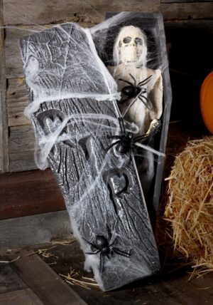 27-Inch Mummy Coffin Halloween Prop | Scary Decorations