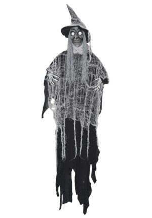 4FT Hanging Grey Witch Halloween Prop | Witch Decorations