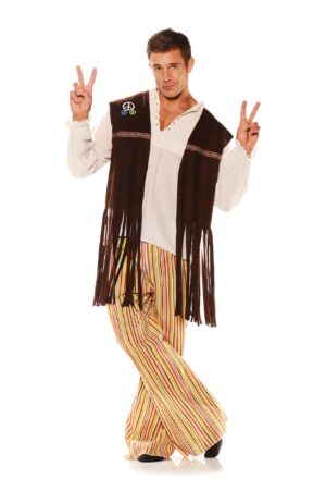 Adult Fringe Hippie Costume Vest | Hippie Accessories
