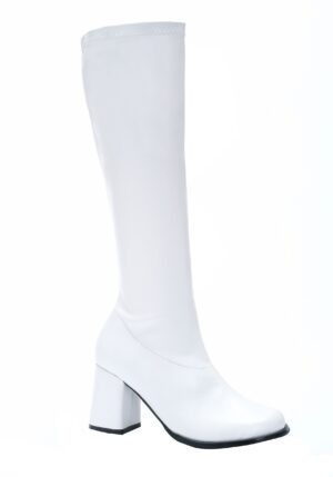 White Gogo Women's Costume Boots | Costume Shoes