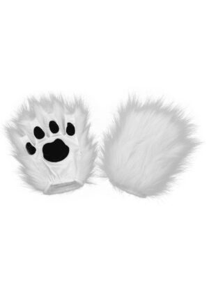 White Paws Costume Fingerless Gloves | Costume Accessories