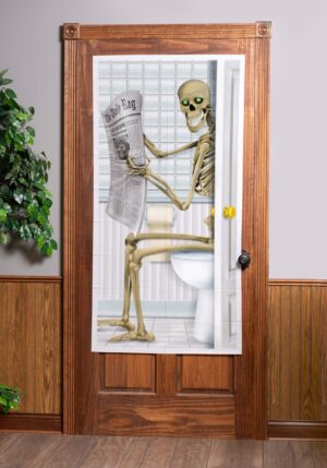 Skeleton Bathroom Door Cover Prop | Wall Decorations