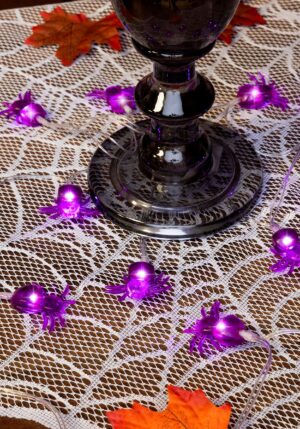 String Light of Red Spiders Halloween Decoration