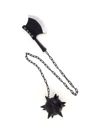 82.65" Demon Slayer Stone Hashira Gyomei Himejima Spiked Cosplay Flail Axe Chain | Anime Accessories
