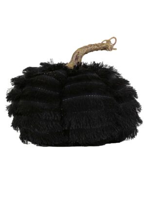 7" Black Eyelash Fringe Pumpkin Halloween Prop | Pumpkin Decorations