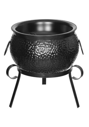 7-Inch Black Misting Skull Cauldron Decoration | Table Decorations