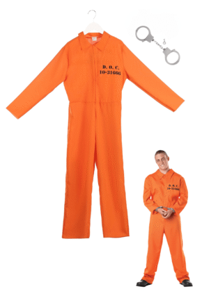 Classic Adult Prisoner Costume | Uniform Costumes
