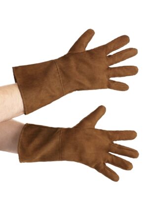 Deluxe Brown Pirate Adult Costume Gloves | Pirate Accessories