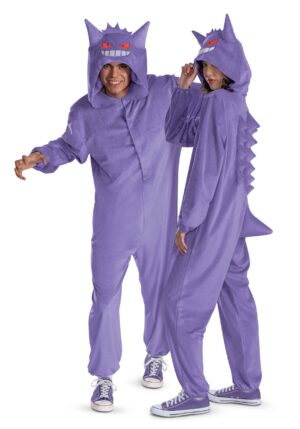 Deluxe PokÃ©mon Gengar Hooded Jumpsuit Costume for Adults | PokÃ©mon Costumes