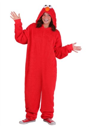 Elmo Zip Adult Costume Onesie | Sesame Street Costumes