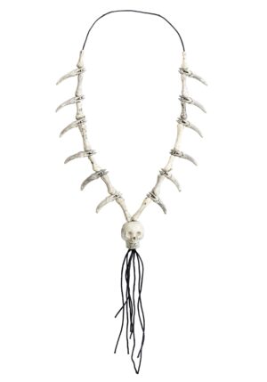 Adult Faux Ivory Necklace with Skull Pendant | Voodoo Accessories