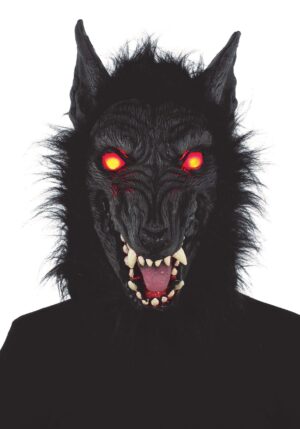 Adult Rage Wolf Light Up LED Mask | Wolf Accessories