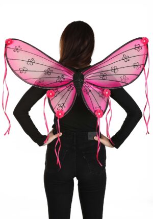 Pink Floral Adult Costume Wings | Fairy Costume Accessories