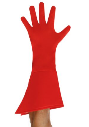 Red Superhero Adult Costume Gloves | Superhero Accessories