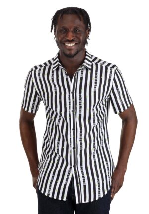 Striped Logo Beetlejuice Shirt for Adults | Beetlejuice Costumes