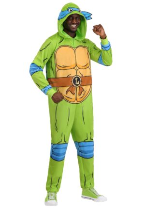 Teenage Mutant Ninja Turtles Adult Leonardo Costume Onesie | Nickelodeon Costumes