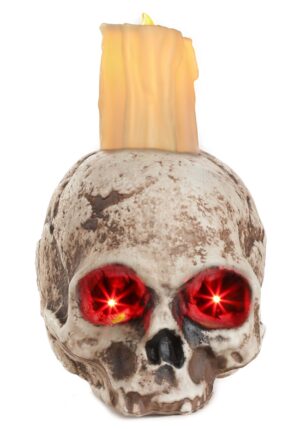 5-Inch Ancient Skull Candle Light Up Decoration | Table Decorations