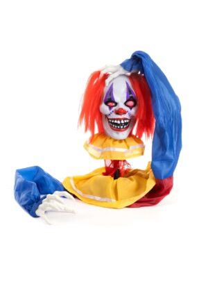 14-Inch Head Popping Clown Ground Breaker Animated Decoration | Evil Clown Decorations