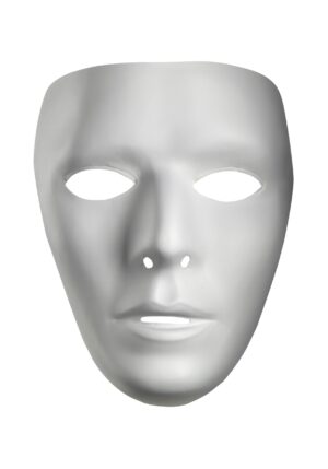 Plain White Male Adult Costume Mask | Costume Masks