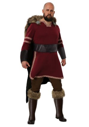 Men's Burgundy Viking Costume | Historical Costumes