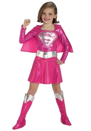 Pink Supergirl Kid's Costume