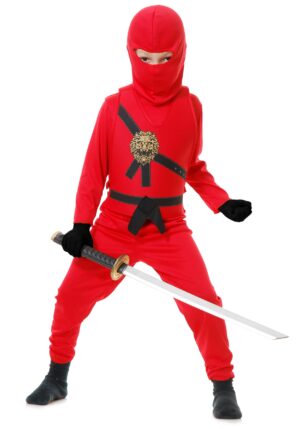 Child Red Ninja Master Costume | Ninja Warrior Costume