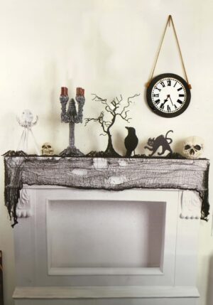 72" L x 30" W Creepy Black Gauze Cloth Decoration | Indoor Decorations