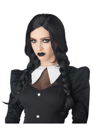 Dark Gothic Braid Black Costume Wig for Women | Gothic Accessories