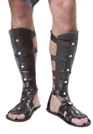 Deluxe Men's Gladiator Costume Sandals | Gladiator Accessories