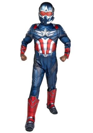 Boy's Deluxe Captain America Sam Wilson Costume | Marvel Costumes