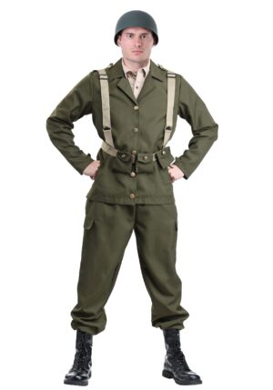 Deluxe WW2 Soldier Costume for Adults | Military Costumes
