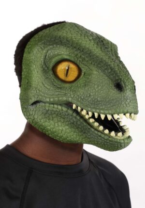 Green Dinosaur Mouth Mover Costume Mask | Dinosaur Accessories