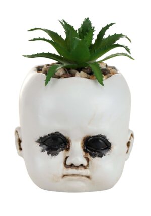 Distressed Doll Plant Holder | Spooky Home Decorations