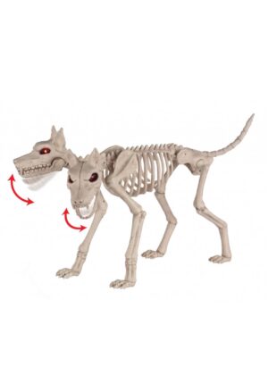 20-Inch Double Trouble Doberman Dog Skeleton Decoration | Animal Skeletons