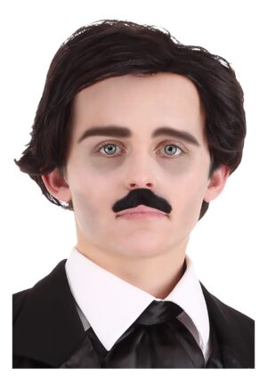 Edgar Allan Poe Adult Wig and Mustache | Historical Costume Accessories