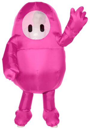 Fall Guys Girl's Pink Inflatable Costume | Video Games Costumes