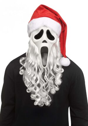 Ghost Face Santa Costume Mask for Adults | Scream Accessories