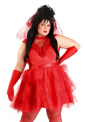 Plus Size Ghostly Red Wedding Dress Costume | Plus Size Movie Costumes