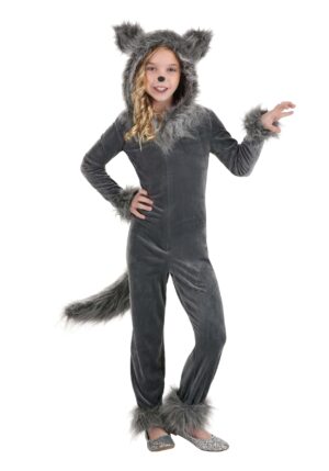 Grey Wolf Girl's Costume | Animal Costumes