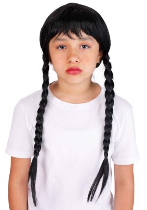 Wednesday Costume Wig for Girls | Costume Accessories